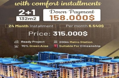 Offering a two-bedroom apartment in installments